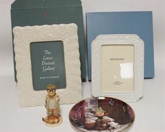 1242 LENOX & WEDGWOOD FRAMES, HUMMEL PLATE & FIGURE
