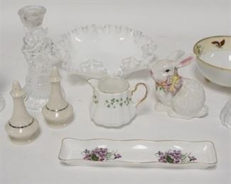 1251 GLASS & CHINA LOT INCLUDING FENTON, NIPPON ETC. 
