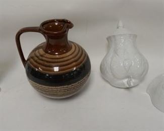 1261 THREE PIECE POTTERY LOT INCLUDING ROYAL HAAGER 
