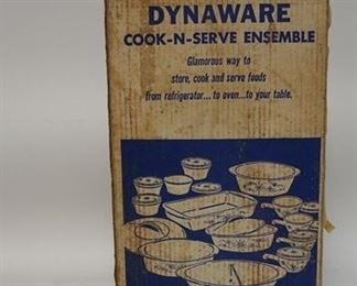 1266 MID CENTURY MODERN 31 PIECE DYNAWARE COOK-N-SERVE ENSEMBLE  IN ORIGINAL BOX 
