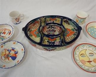 1272 LOT OF ASSORTED POTTERY INCLUDING SEA SHORE & CELESTIAL BY TIFFANY & COMPANY 
