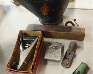 1276 LOT OF TOOLS & COAL SCUTTLE 
