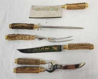 1289 LOT OF BONE HANDLE PIECES ANTON WINGEN JR GERMANY 
