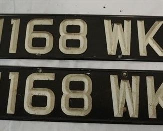 1295 LOT OF TWO EUROPEAN LICENSE PLATES 
