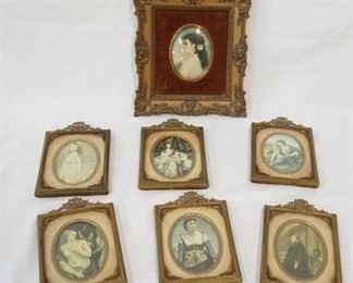 1312 LOT OF 7 FRAMED MINIATURES
