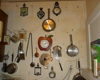 kitchen wall full of things