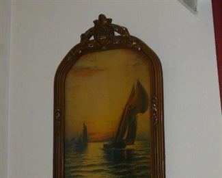 beautiful old picture in frame