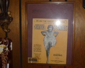 framed sheet music
