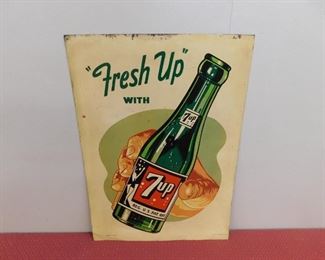 1950 7up Sign(20" Wide and 28" Tall)