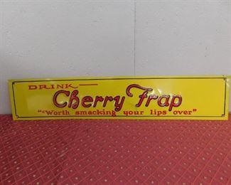1920's Cherry Frap Embossed Strip Sign(4" Tall and 20" Wide)