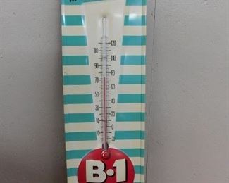 1950's B-1 Lemon-Lime Thermometer(Embossed/5" Wide and 16" Tall)