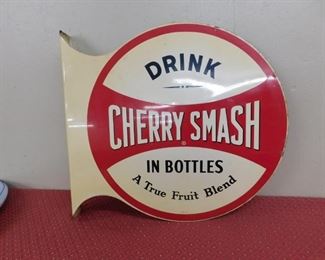 1951 Drink Cherry Smash Double Sided Flange Sign(20" x 18")