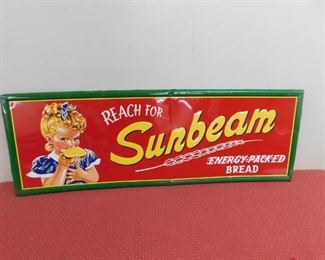 1950's Sunbeam Embossed Horizontal Sign(18" Tall x 54" Wide) 