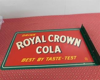 1940's/50's RC Cola Double Sided Flange Sign(10+1/2" Tall and 18" Wide)