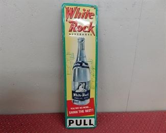 1950's White Rock Beverage Embossed Door Pull(4" Wide and 15" Tall)