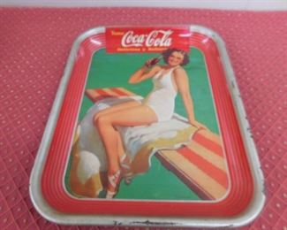 1939 Spring Board Girl Coca Cola Tray(English Version)