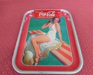 1939 Spring Board Girl Coca Cola Tray(Spanish Version) 