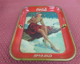 1941 Ice Skater Girl Coca Cola Tray