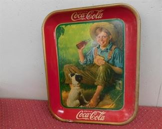 1931 Huck Finn Norman Rockwell Coca Cola Tray(American Art Works)