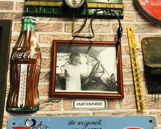 Vintage gas station advertising signs 