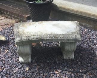 Sweet small stone bench 