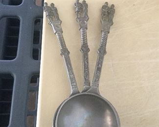 German pewter Wedding spoons 