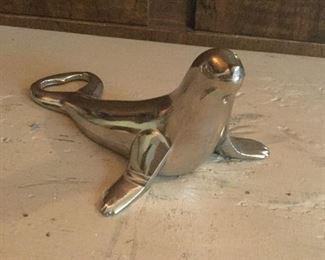 Retro chrome sea lion bottle opener  BMF Nagel 