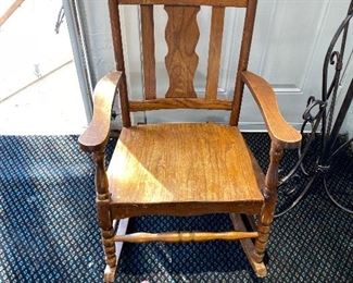 Antique oak rocker
