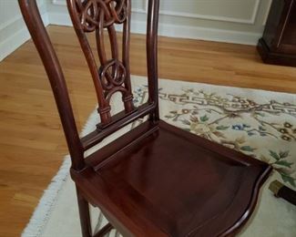 10 Rosewood Chairs from Hong Kong, Asian Dining Chairs, Imported in the 70's 