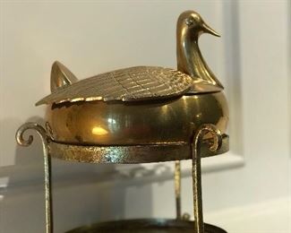 Decorative Serving Dish, Brass, Bird Serving Dish