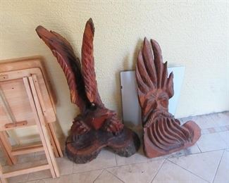 Two cool carvings ( statues, these are big}