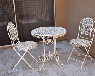 Iron bistro set