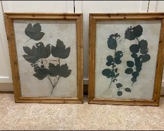 Pictures have beautiful wooden frames