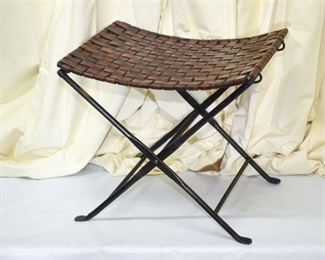 4. X Shaped Metal Bench