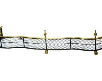 14. Antique Regency Serpentine Fireplace Fender