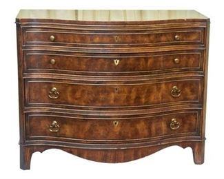 24. HERITAGE Georgian Style Serpentine Front Commode