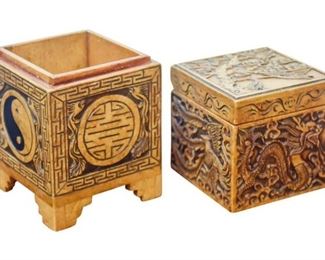 33. Two Carved Chinese Boxes