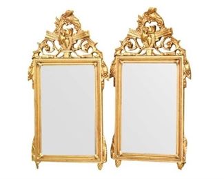37. Pair of Louis XVI Style Giltwood Mirrors