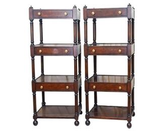 39. Pair HICKORY CHAIR Regency Style Etageres