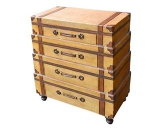 47. Stacked Luggage Chest of Drawers