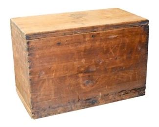 50. Large Antique Pine Storage Trunk