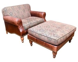 59. Overscale Leather Chair by CENTURY