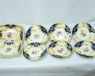 112. 8 Piece English Porcelain Dessert Service