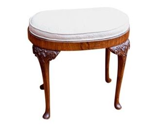 Queen Anne Style Walnut Stool