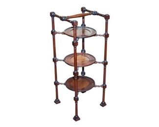 Unusual Georgian Style Mahogany Curio Stand