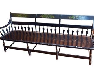 Antique 19th c Deacons Bench