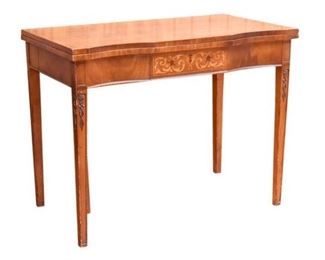 Neoclassical Mahogany Extension Games Dining Table