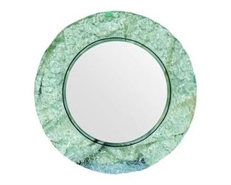 Brutalist Rock Crystal Frame Mirror