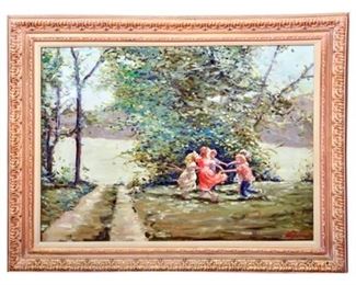 Summer Sun and Fun Impressionist Style Painting