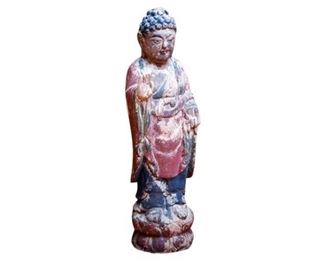 Chinese Polychrome Buddha